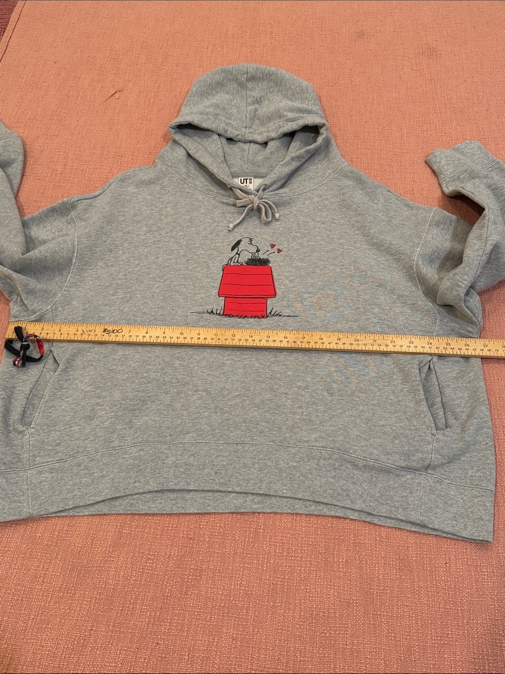 Snoopy XXL Gray Hoodie with front pockets - peanuts by Schulz - Picture 7 of 13